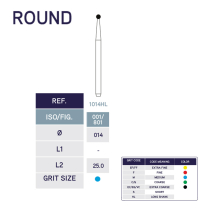 1014HL Round Diamond Bur 801/014L 10pk