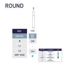 1010 Round Diamond Bur 801/008 10pk