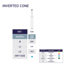 1031 Inverted Cone Diamond Bur 805/009 10pk