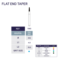 1063 Flat End Taper Diamond Bur 845/012 10pk