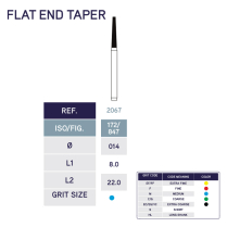 2067 Flat End Taper Diamond Bur 847/014 10pk