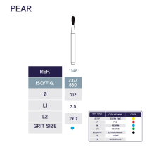 1148 Pear Diamond Bur 830/012 10pk