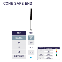 4084 Cone Safe End Diamond Bur 851/018 10pk