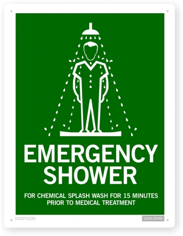 shower sign