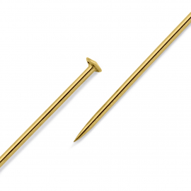 PINS, 0.65 X 26MM, GOLD-COLOURED, 15G