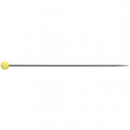 GLASS-HEADED PINS, 0.60 X 43MM, YELLOW, 20G