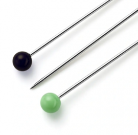 GLASS-HEADED PINS, 0.80 X 48MM, MULTI-COLOUR, 30G