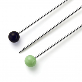 GLASS-HEADED PINS, 0.60 X 30MM, MULTI-COLOUR, 10G