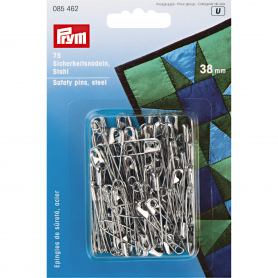 SAFETY PINS, 38MM, SILVER-COLOURED, 75 ITEMS
