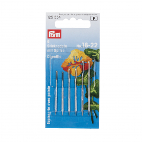 CHENILLE NEEDLES WITH SHARP POINT, NO. 18-22, ASSORTED