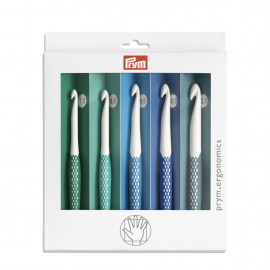 CROCHET HOOK FOR WOOL SET, PRYM.ERGONOMICS 7-12MM