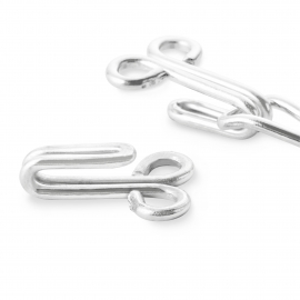 HOOKS AND EYES, NO. 9, SILVER-COLOURED