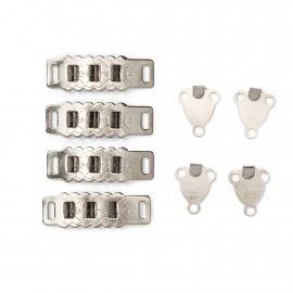 SKIRT AND TROUSER HOOKS AND BARS, 4MM, SILVER-COLOURED