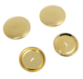 COVER BUTTONS, 38MM, SILVER-COLOURED