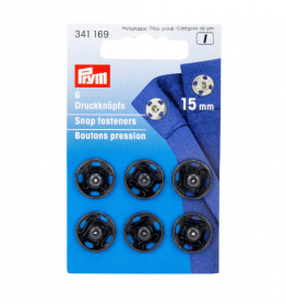 SNAP FASTENERS, 15MM, BLACK