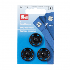 SNAP FASTENERS, 21MM, BLACK