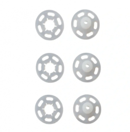 SNAP FASTENERS, 10MM, TRANSPARENT