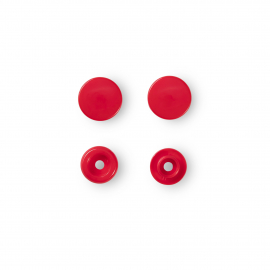 NON-SEW PRESS FASTENERS, COLOUR SNAPS, ROUND, 12.4MM, LIGHT RED