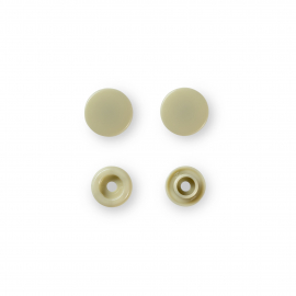 NON-SEW PRESS FASTENERS, COLOUR SNAPS, ROUND, 12.4MM, BEIGE