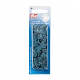 NON-SEW PRESS FASTENERS, COLOUR SNAPS, ROUND, 12.4MM, DARK TURQUOISE