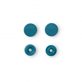 NON-SEW PRESS FASTENERS, COLOUR SNAPS, ROUND, 12.4MM, DARK TURQUOISE