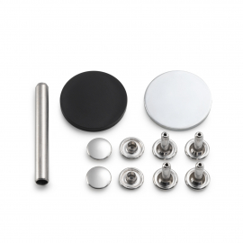 HOLLOW RIVETS, 6-9MM, SILVER-COLOURED, 8 ITEMS