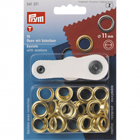 EYELETS AND WASHERS, 11.0MM, GOLD-COLOURED