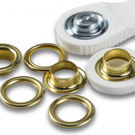 EYELETS AND WASHERS, 11.0MM, GOLD-COLOURED