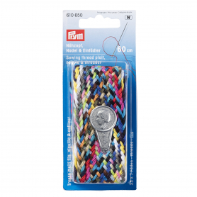 SEWING THREAD PLAIT, WITH NEEDLE AND THREADER, 60CM