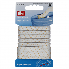 SUPER ELASTIC, 7MM, WHITE, 5M