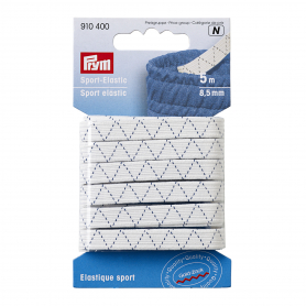 SPORTS ELASTIC 8.5MM, WHITE