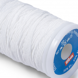 ELASTIC SEWING THREADS 0,5MM, WHITE