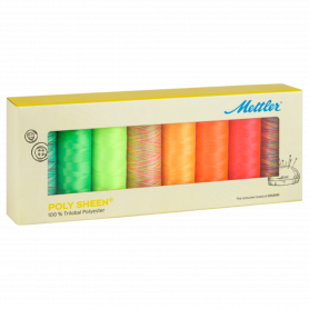 KIT - 8 SPOOLS - POLY SHEEN / POLY SHEEN MULTI(6X 3406 / 2X 4820 - 200M ) NEON