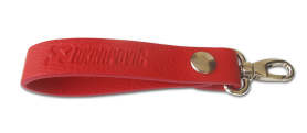 Akrapovic Leather Loop Keychain - Red