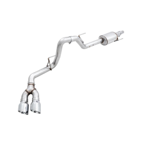AWE 2015+ Ford F-150 0FG Single Exit Performance Exhaust System w/4.5in Chrome Silver Tips