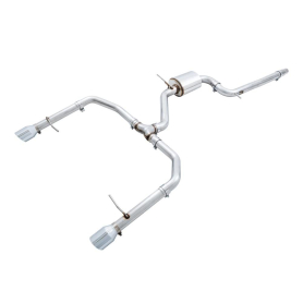 AWE 18-21 Volkswagen Jetta GLI Mk7 Track Exhaust - Chrome Silver Tips (Fits High-Flow DP)