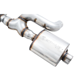 AWE 20-21 Jeep Gladiator JT 3.6L Tread Edition Cat-Back Single Side Exhaust - Diamond Blk Ti
