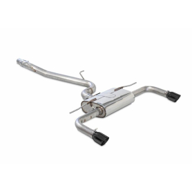 AWE Audi 8V A3 Touring Edition Exhaust - Dual Outlet Diamond Black 90 mm Tips