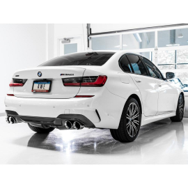 AWE 2019+ BMW M340i (G20) Resonated Touring Edition Exhaust - Quad Chrome Silver Tips