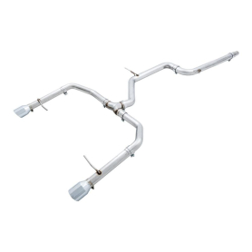 AWE 18-21 Volkswagen Jetta GLI Mk7 Track Edition Exhaust - Chrome Silver Tips (Fits OEM DP)