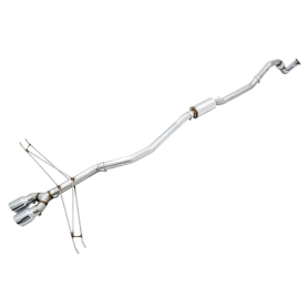 AWE 2016+ Honda Civic Si Track Edition Exhaust w/Front Pipe & Dual Chrome Silver Tips