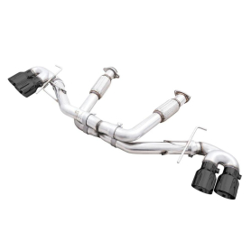 AWE 2020 Chevrolet Corvette (C8) Track Edition Exhaust - Quad Diamond Black Tips