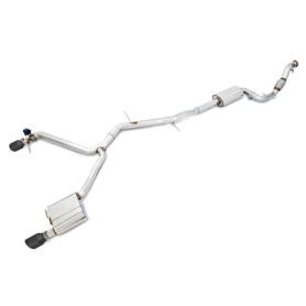 AWE Audi B9 A4 SwitchPath Exhaust Dual Outlet - Diamond Black Tips (Includes DP and Remote)