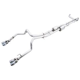 AWE 0FG Catback Exhaust for Silverado ZR2/Sierra AT4X - Quad Chrome Silver Tips
