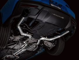 AWE Track Edition Exhaust for S650 Ford Mustang GT Fastback - Dual Diamond Black Tips