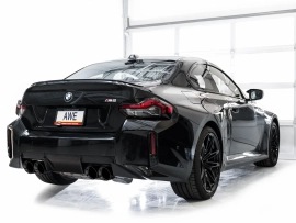 AWE Track Edition Exhaust for BMW G87 M2 - Diamond Black Tips