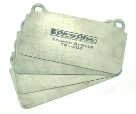 Girodisc Titanium Pad Shields for 997 GT3, GT2, Turbo Rear