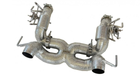 Ferrari SF90 Stradale/Spider | Power Optimised Exhaust System with Flap-Regulation - Gold Plated Inconel