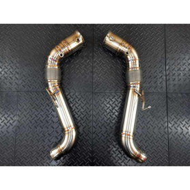 Redstar Stainless Steel Heat Shielded GESI GEN2 UHO+ 400CPSI 5" Downpipes - Mclaren 600LT 650S 675LT MP4-12C 540C 570S 570GT P1