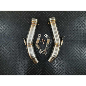 Redstar HJS HD 200CPSI 130mm Heat Shielded Downpipes - Alfa Romeo Giulia Quadrifoglio